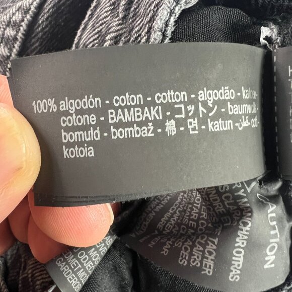 Zara Jeans Women's 26 x 32* High Rise Baggy Black Faded Cotton Denim Tag 0 - Picture 8 of 16